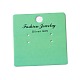 ペーパー ジュエリー イヤリング ディスプレイ カード  ワードファッションジュエリーと正方形  ミディアムスプリンググリーン  6.5x6.5x0.04cm  穴：1.5~8mm CDIS-F005-07-1