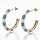 Brass Stud Earrings EJEW-S209-12-2