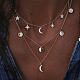 Сплав трехуровневые ожерелья NJEW-L046-02G-3