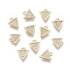 Brass Micro Pave Clear Cubic Zirconia Charms KK-R134-008-NF-1
