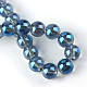 Electroplate Glass Beads Strands EGLA-Q062-8mm-A14-3