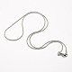 Trendy Men's 304 Stainless Steel Snake Chain Necklaces X-NJEW-M065-B-01-2
