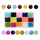 1box 15 couleurs des perles de verre transparent GLAA-X0011-02-4mm-1