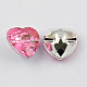 1-Hoyo Taiwán acrílico diamante de imitación botones del corazón BUTT-F017-13mm-26-2