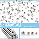 Unicraftale 200pcs 4 styles 304 perles d'espacement en acier inoxydable STAS-UN0052-49-5