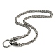 304 collares de cadena bizantina de acero inoxidable con cierres de lobo de acero inoxidable quirúrgico de 316l NJEW-D046-06AS-1