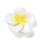 オペーク樹脂カボション  プルメリアの花  ホワイトスモーク  20x20.5x6.5mm X-RESI-G068-02F-1