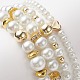 Bracelets extensibles en perles d'imitation de verre BJEW-JB09211-2