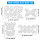 GLOBLELAND 3Set 20Pcs Butterfly Frame Cutting Dies Metal Flowers Leaves Die Cuts Embossing Stencils Template for Paper Card Making Decoration DIY Scrapbooking Album Craft Decor DIY-WH0309-596-6