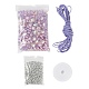 1 Beutel 480 Stück lila transparent/imitat perlen acrylperlen DIY-LS0003-03-6