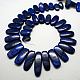 Lazuli colgantes de piedras preciosas naturales lapis gradual hebras de abalorios G-F129-B-02-2