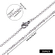 Unicraftale 30pcs 23.63Zoll Unisex-Kabelketten Halsketten 304 Edelstahlketten Kabelkette Halskette mit Hummerkrallenverschlüssen Metallketten für die Herstellung von DIY-Schmuckketten STAS-UN0003-38P-10