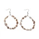 Spiral Shell Beads Dangle Earrings EJEW-JE02841-1