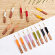 8 Pairs 8 Color Resin & Walnut Wood Dangle Earrings wih Iron Pins EJEW-AB00030-7