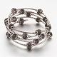 Natural Gemstone Wrap Bracelets BJEW-JB02649-2