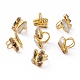 Turmalina natural ajustable y anillos de perlas anillos abiertos RJEW-L095-C01-G-1