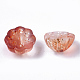 Two Tone Transparent Spray Painted Glass Beads GLAA-N035-06A-G04-3