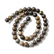 Chapelets de perles de jaspe dendritique naturelle G-E598-01-2