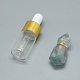 Colgantes de botella de perfume que se pueden abrir con fluorita natural facetada G-E556-12A-1
