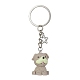 Porte-clés pendentif chien en résine KEYC-JKC00564-04-1