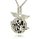 Silver Color Plated Brass Hollow Round Cage Pendants KK-J230-01S-2