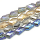 Chapelets de perles en verre électroplaqué EGLA-S158-M-1