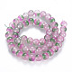 Chapelets de perles en verre peint par pulvérisation GGLA-S058-001D-01-2