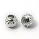 Silver Tone Round Carved Lantern Aluminum Beads X-AR8mm004-1