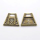 Filigree Trapezoid Plating Zinc Alloy Chandelier Components PALLOY-N0099-10-2