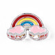 Transparent Acrylic Enamel Beads X-OACR-N130-026-03-1