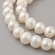 Fili di perle di perle d'acqua dolce coltivate naturali PEAR-G007-18-3