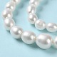 Fili di perle di perle d'acqua dolce coltivate naturali PEAR-E018-68-4