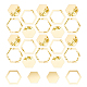 Olycraft 24 pieza de pegatinas de pared de espejo hexagonal acrílico AJEW-WH0314-33A-1