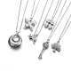 304 Stainless Steel Pendant Necklaces NJEW-O109-02P-2