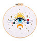 Kits de bordado de patrón de ojo de diy DIY-E063-02B-1
