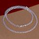 Popular Silver Color Plated Brass Curb Chain Necklaces For Men NJEW-BB12724-30-1