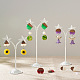 Cheriswelry diy 12 пара 12 стиля двухцветные серьги-гвоздики из смолы и орехового дерева DIY-CW0001-35-8