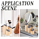 FINGERINSPIRE 3 Pcs Solid Wood Ring Display Organizer Stand with Grey Velvet 3 Size Ring Display Holder Jewelry Organizer Holder for Rings Trade Show Counter Top Ring Bearer Ring Photography Props RDIS-WH0011-13B-6