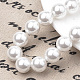 Hebras de perlas de imitación de plástico ecológico MACR-S285-10mm-04-3