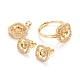 Brass Finger Ring & Pendants & Stud Earrings Findings KK-K243-02G-1