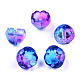 Transparent Spray Painted Glass Beads X-GLAA-N035-032-G01-2