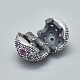 925 fermaglio europeo in argento sterling placcato argento antico STER-L060-12A-AS-3