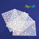 Olycraft 4 feuilles films décoratifs en résine feuilles d'image transparentes pour feuilles de plastique imprimées par effet laser de résine AJEW-OC0001-05-8