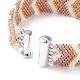 Bracelet perlé de flèche de graine avec fermoirs magnétiques en laiton BJEW-MZ00041-3