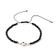 Adjustable Nylon Thread Braided Bead Bracelet BJEW-JB06441-01-1