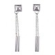 304 Stainless Steel Chain Tassel Earrings EJEW-I248-43-2