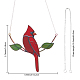 Décorations pendentif colibri en fer AJEW-WH0261-87-2