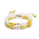 2 pièces 2 style polymère argile heishi surfeur tressé perle bracelets ensemble avec lampe mauvais œil BJEW-TA00083-01-1