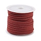 Cordon plat en faux suède rouge foncé 3x1.5 mm X-LW-R003-43-1