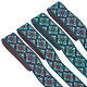 Pandahall elite 14m 4 colores estilo étnico patrón de rombos cinta de poliéster OCOR-PH0003-90-1